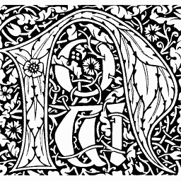 Vine panel with an initial word