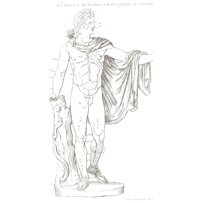Apollo with mantle - Les Proportions du Corps Humain - 1683