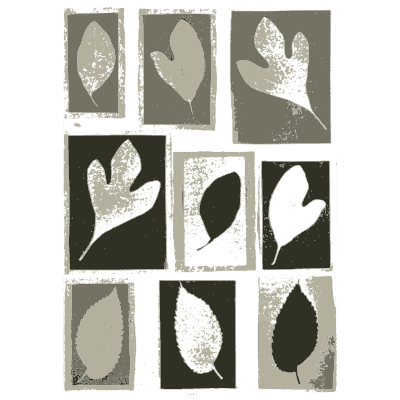 Leaf silhouette studies 01 - Nature Drawing from Various Points of View - 1910