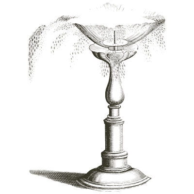 Water umbrella from a baluster head - Architectura Curiosa Nova - 1664