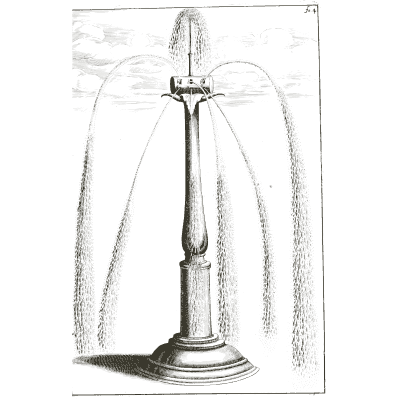 Slender shaft dropping threads of water - Architectura Curiosa Nova - 1664