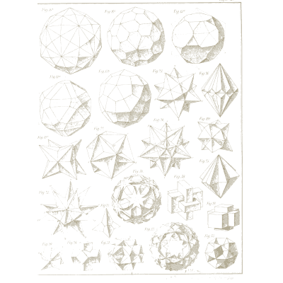 Stellated polyhedra drawings 02 - Vielecke und Vielflache: Theorie und Geschichte - 1900