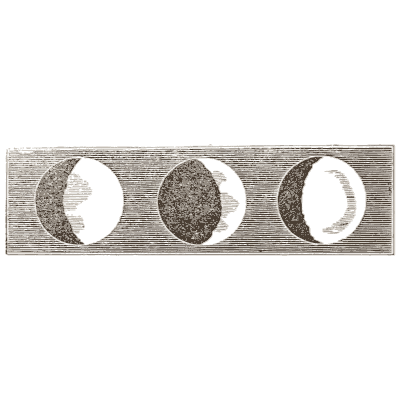 Moon phases 02 - The Geography of the Heavens - 1863