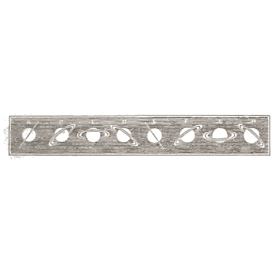 Row of moon phases - The Geography of the Heavens - 1863