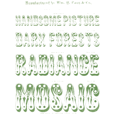 Shaded display type specimen - Specimens of Chromatic Wood Type, Borders etc. - 1874
