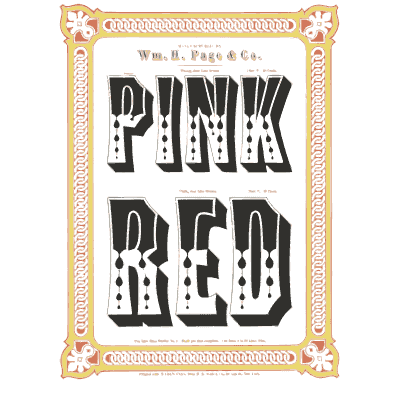 Star corner border - Specimens of Chromatic Wood Type, Borders etc. - 1874