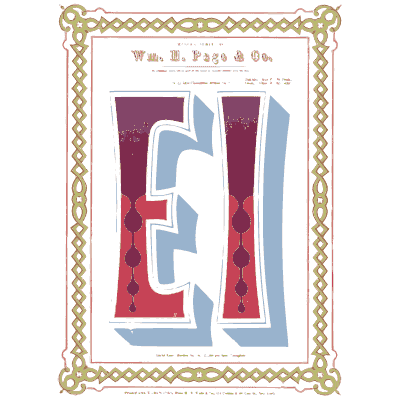 Chain border with large initials - Specimens of Chromatic Wood Type, Borders etc. - 1874