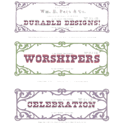 Scrolled cartouche panels - Specimens of Chromatic Wood Type, Borders etc. - 1874