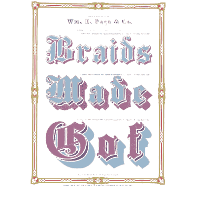 Ornate frame with blackletter - Specimens of Chromatic Wood Type, Borders etc. - 1874
