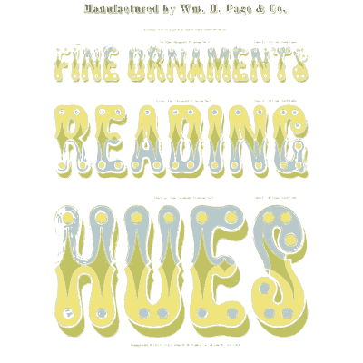 Rounded bubble capitals - Specimens of Chromatic Wood Type, Borders etc. - 1874