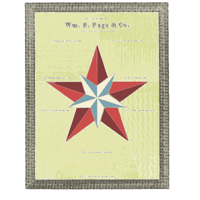 Five-pointed chromatic star - Specimens of Chromatic Wood Type, Borders etc. - 1874