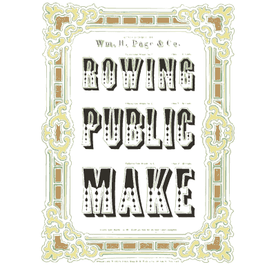 Leafy scroll corner frame - Specimens of Chromatic Wood Type, Borders etc. - 1874