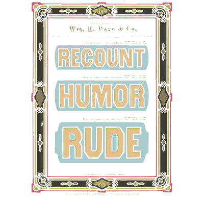 Black diamond border - Specimens of Chromatic Wood Type, Borders etc. - 1874