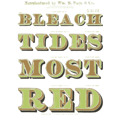 Shaded capitals in olive - Specimens of Chromatic Wood Type, Borders etc. - 1874