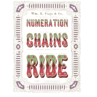 Reeded border with colour capitals - Specimens of Chromatic Wood Type, Borders etc. - 1874