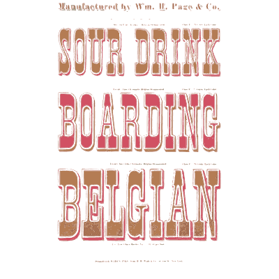 Outlined western capitals - Specimens of Chromatic Wood Type, Borders etc. - 1874