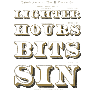 Gold shaded display capitals - Specimens of Chromatic Wood Type, Borders etc. - 1874