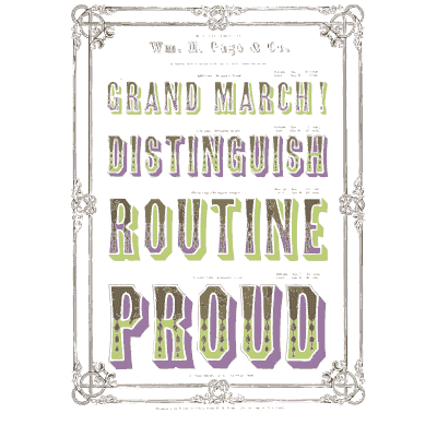 Light frame with shaded capitals - Specimens of Chromatic Wood Type, Borders etc. - 1874