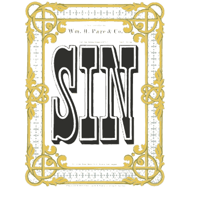 Gold scroll frame with black capitals - Specimens of Chromatic Wood Type, Borders etc. - 1874