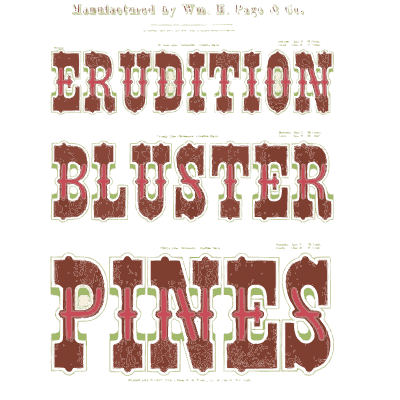 Deep red shaded capitals - Specimens of Chromatic Wood Type, Borders etc. - 1874