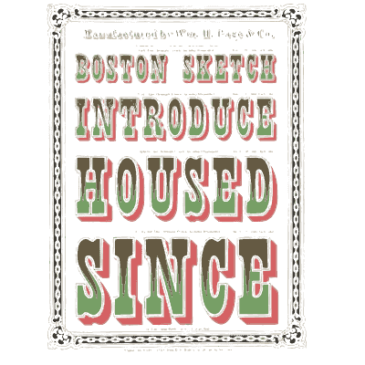 Pierced border with colour capitals - Specimens of Chromatic Wood Type, Borders etc. - 1874