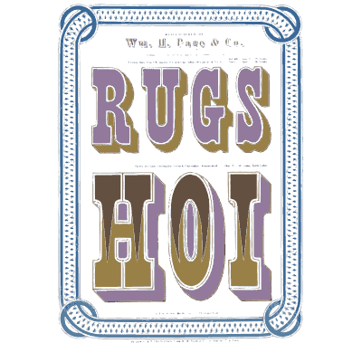 Blue beaded frame - Specimens of Chromatic Wood Type, Borders etc. - 1874