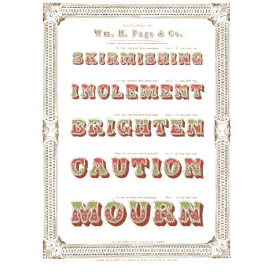 Woven gold border - Specimens of Chromatic Wood Type, Borders etc. - 1874