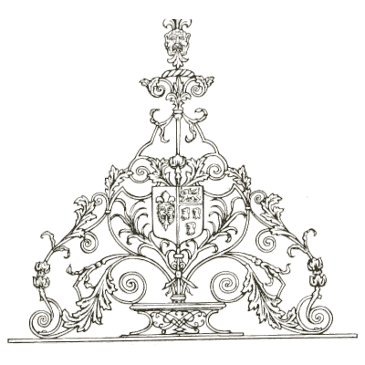 Wrought iron crest - Heraldry and Floral Forms as Used in Decoration - 1922