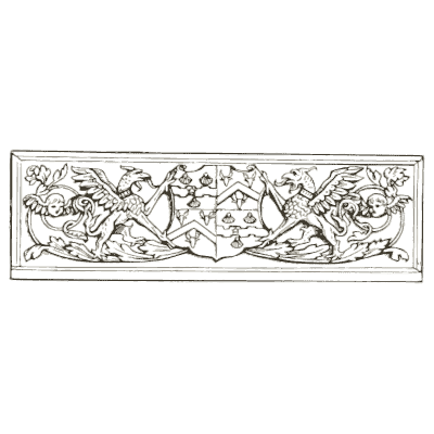 Carved frieze with griffins - Heraldry and Floral Forms as Used in Decoration - 1922