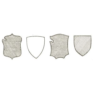 Shield shapes - Heraldry and Floral Forms as Used in Decoration - 1922