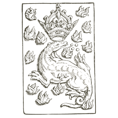 Crowned salamander badge - Heraldry and Floral Forms as Used in Decoration - 1922