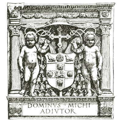 Carved arms with putti - Heraldry and Floral Forms as Used in Decoration - 1922
