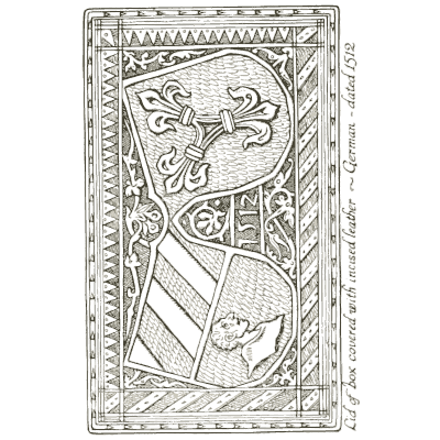 Leather box lid with arms - Heraldry and Floral Forms as Used in Decoration - 1922