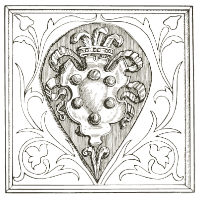Crowned shield panel - Heraldry and Floral Forms as Used in Decoration - 1922