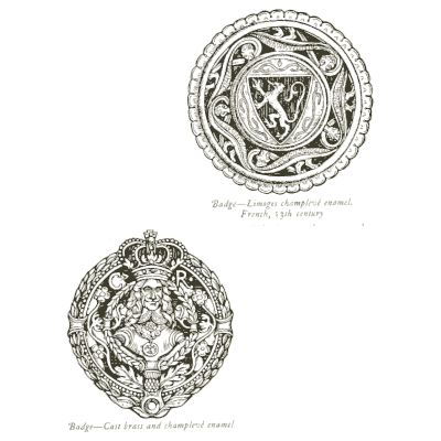 Enamel badges - Heraldry and Floral Forms as Used in Decoration - 1922