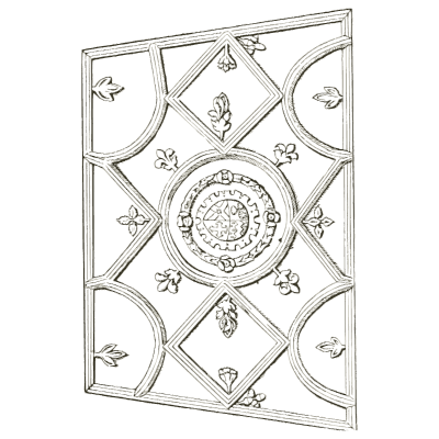Ceiling with roundel - Heraldry and Floral Forms as Used in Decoration - 1922