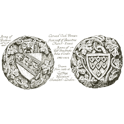 Carved oak bosses - Heraldry and Floral Forms as Used in Decoration - 1922