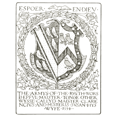 Arms with motto Espoer en Dieu - Heraldry and Floral Forms as Used in Decoration - 1922