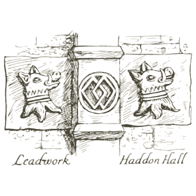 Leadwork boars heads - Heraldry and Floral Forms as Used in Decoration - 1922