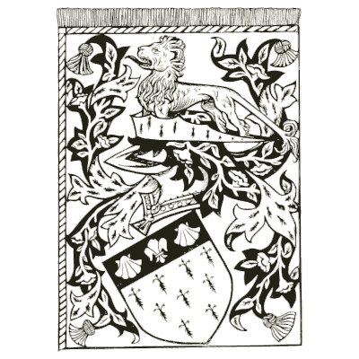 Lion crest with ermine shield - Heraldry and Floral Forms as Used in Decoration - 1922