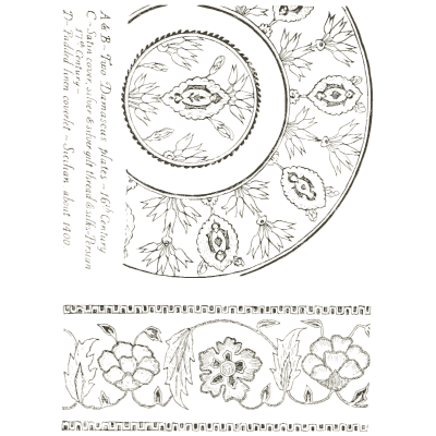 Floral plate rim and border - Heraldry and Floral Forms as Used in Decoration - 1922