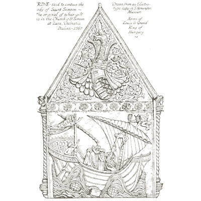 Gabled reliquary with ship - Heraldry and Floral Forms as Used in Decoration - 1922