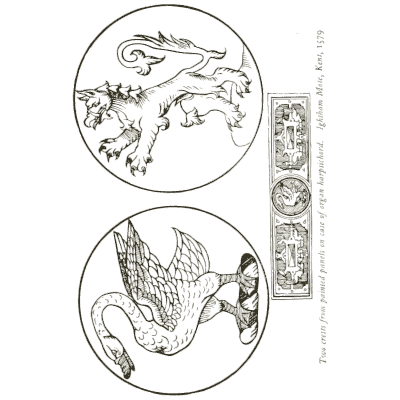Swan and lion roundels - Heraldry and Floral Forms as Used in Decoration - 1922