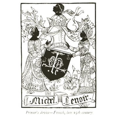 Printer's device of Michel Lenoir - Heraldry and Floral Forms as Used in Decoration - 1922