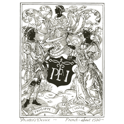 Printer's device of Philippe Le Noir - Heraldry and Floral Forms as Used in Decoration - 1922