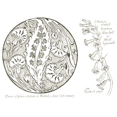 Turkish plate with hyacinths - Heraldry and Floral Forms as Used in Decoration - 1922