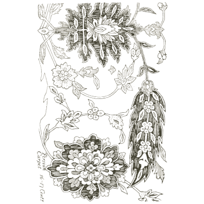 Persian carpet flowers - Heraldry and Floral Forms as Used in Decoration - 1922