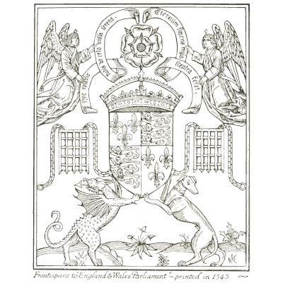 Royal arms frontispiece - Heraldry and Floral Forms as Used in Decoration - 1922