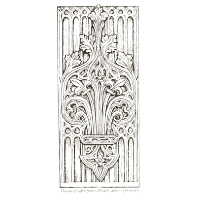Gothic coffer panel - Heraldry and Floral Forms as Used in Decoration - 1922