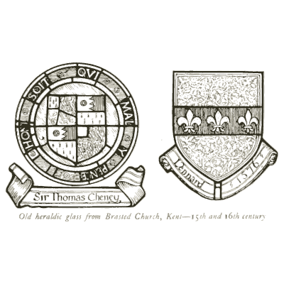 Heraldic glass shields - Heraldry and Floral Forms as Used in Decoration - 1922